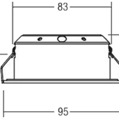 Downlight LED INC Brumberg 6W 350mA 3000K 520lm Ø95mm Ø INC=83mm IP20 blanc mat 