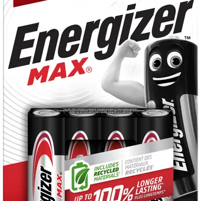 Pila alcalina Energizer Max AA LR6 1.5V blister a 4pezzi 