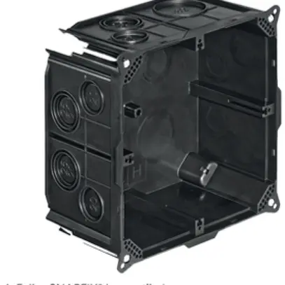 Boîte pour paroi creuse HSB Ideal Box 2×2 TFC 850°C 