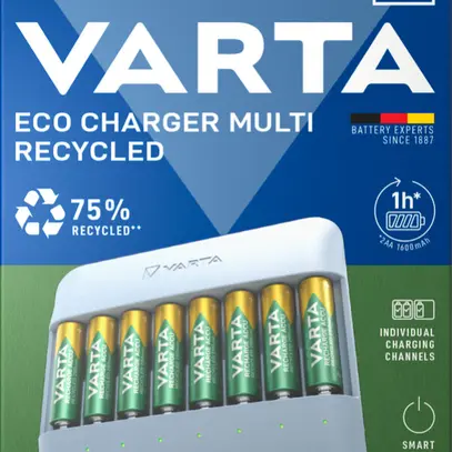 Chargeur VARTA Eco Multi avec 8×56816 AA 2100mAh accu 