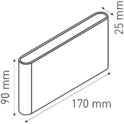 Applique LED Wall-Flat 230V 8.5W 540lm 930, bianco, IP54 