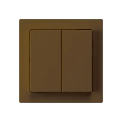 Kit frontal kallysto 60×60 brun pour interrupteur avec bouton double 