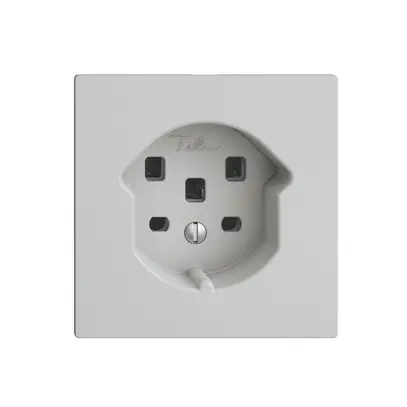 Presa EDIZIOdue T25 16A grigio chiaro, con morsetti innest. 