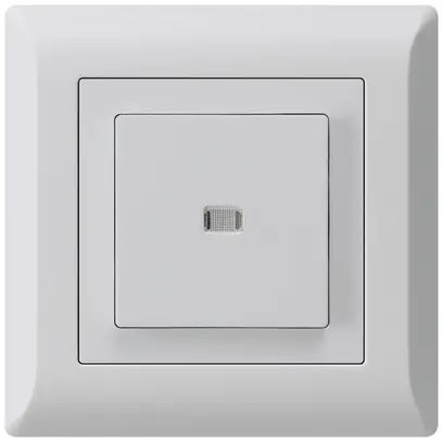Interrupteur poussoir lumineux ENC kallysto.line 6/1P gris clair 
