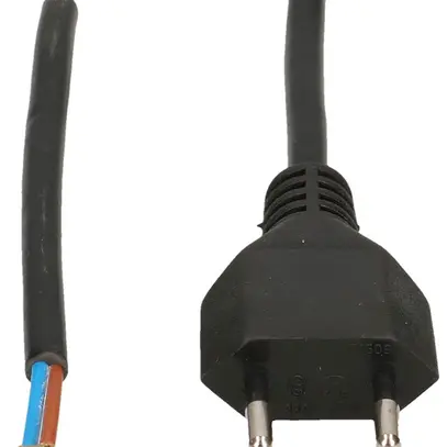 Câble de raccordement MAX HAURI PVC 10A 230V 2×1mm² T11 embout de câble 5m noir 