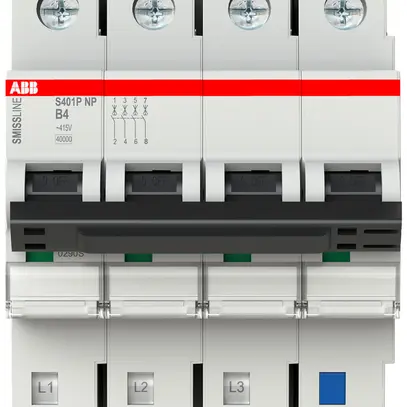 Disjoncteur SMISSLINE TP, 3LN, B, 4A, 40kA 