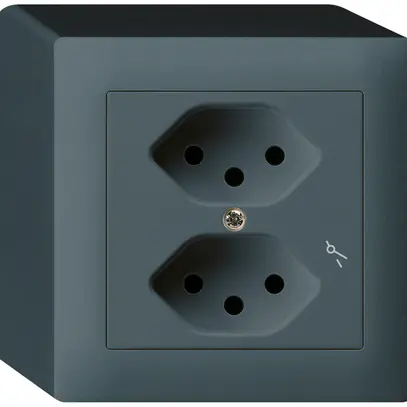 Prise AP kallysto 2×T13/1 anthracite 