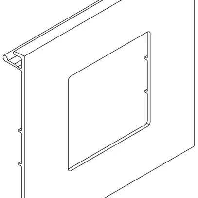 Blende tehalit 60×60mm für BR/BRH Oberteil 120mm verkehrsweiss 