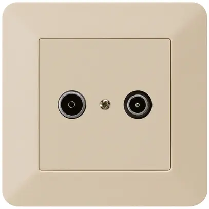 Prise de passage ENC kallysto.trend R/TV 19dB beige 