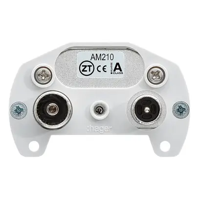 Inserto per presa antenna Hager R/TV montaggio E 10.5dB 2GHz 