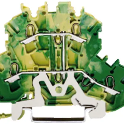 Borne 2 étages WAGO TOPJOB S PE 2.5mm² vert/jaune 