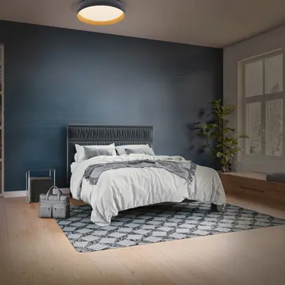 LED-Deckenleuchte LEDVANCE Orbis Livia 36W 2000lm 830 Ø520×115mm grau/Holz 