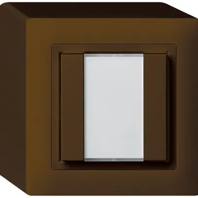 Poussoir universel AP 2×kallysto avec LED brun 