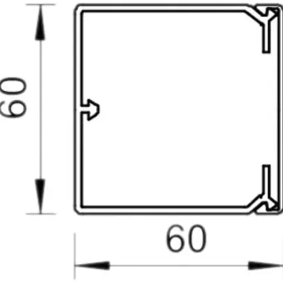Canale d'installazione Bettermann WDK 60×60×2000mm bianco puro 