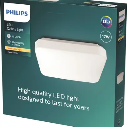 Plafonnier LED Mauve 17W 2700K 1700lm IP20 blanc 
