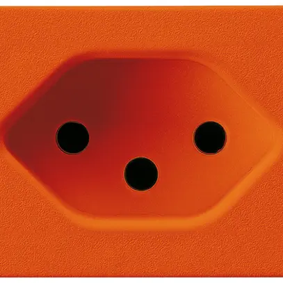EB-Steckdose FLF Hager Typ 13 orange mit Steckklemmen mit Rastfeder 