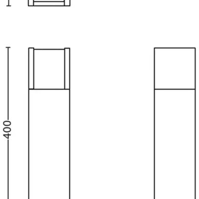 Borne lumineuse LED Philips Arbour 800lm 3000K IP44 400mm anthracite 