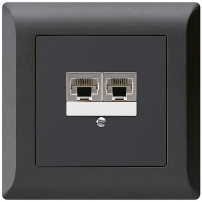 Boîte ENC kallysto.line 2×RJ45s séparé noir 