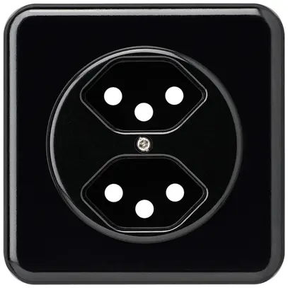 Kit front. INC basico 2×tipo 13 nero 86×86mm con protezione bambini 