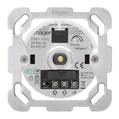Intérieur pour variateur rotatif Hager coupure de phase 20…500VA 60…600W 