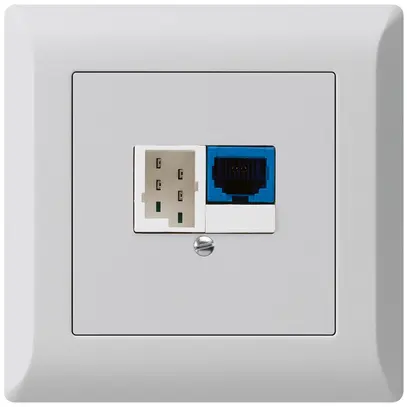 Scatola INC DSL kallysto.line 1×RJ45/1×T+T grigio chiaro 