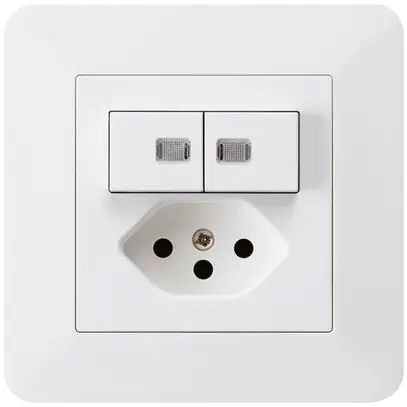 Combinazione luminosa INC 3/1P+A-R+T13 bianco kallysto.trend protezione bambini 