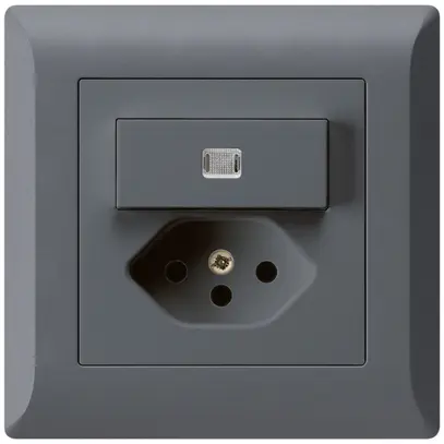 Combinazione luminosa INC A-R/1P+T13 antracite kallysto.line 