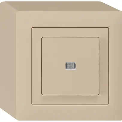 Contact à poussoir lumineux AP kallysto AR/1L beige 