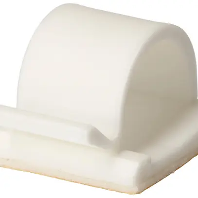 Portacavo MH 19×19mm autoadesivo, per cavo 5mm, bianco 