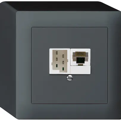 Scatola AP kallysto 1×RJ45u+1×TT83 antracite 