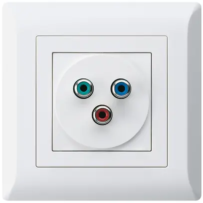 Prise de raccordement ENC kallysto.line YUV vidéo RGB blanc 