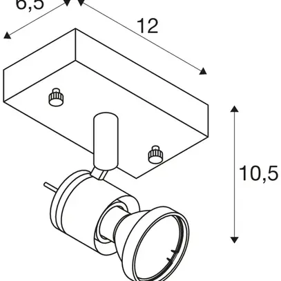 Plafonnier/Applique SLV ASTO, GU10 75W IP20 alu brossé 
