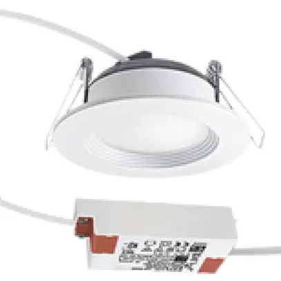 Downlight LED ESYLUX ELSA-2 Ø98 ON/OFF 5W 3000K, 500lm, blanc 