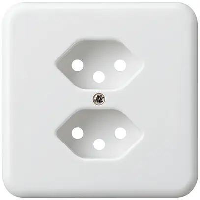 Placca di copertura grd.I 2×tipo 13 bianco basico 