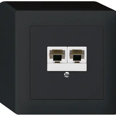Scatola AP kallysto 2×RJ45u separato nero 