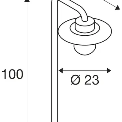 Borne lumineuse SLV MOLAT POLE E27, 60W, IP44, anthracite, 1000mm 