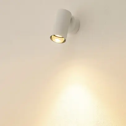 Plafoniera/applique SLV KAMI GU10 1×0…10W 114×70mm bianco/nero 