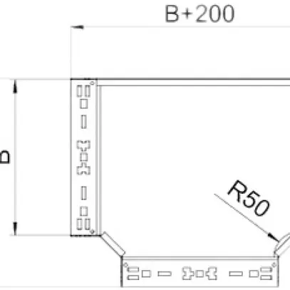 Anbau T-Stück Bettermann RTM 85×400mm tauchfeuerverzinkt 