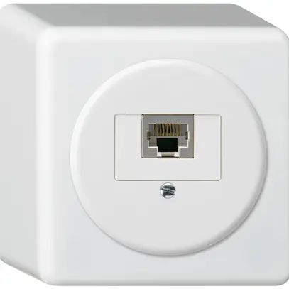 Boîte de raccordement AP basico 1×RJ45s blanc 