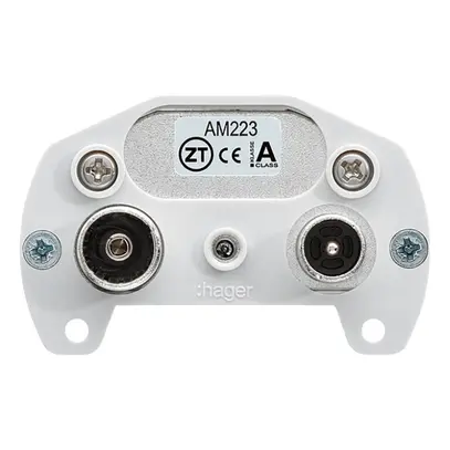 Inserto per presa antenna Hager R/TV montaggio E 23dB 2GHz 