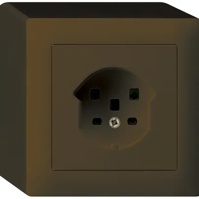 Prise AP kallysto T25 brun bornes à vis 