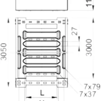 Canale di cavi Bettermann MKSM 110×100×3050mm zincato a caldo a immersione 