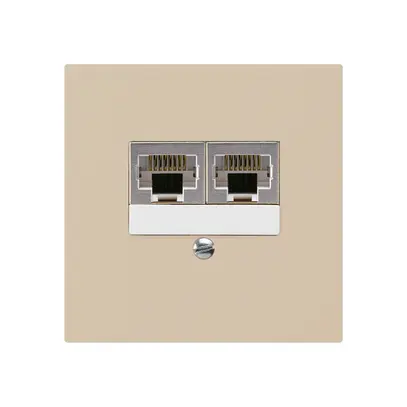 Boîte ENC kallysto 2×RJ45s beige parallèle 