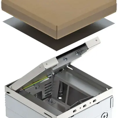 Pozzetto a pavimento Bettermann UDHOME4 per 6 FLF con uscita a spazzole 