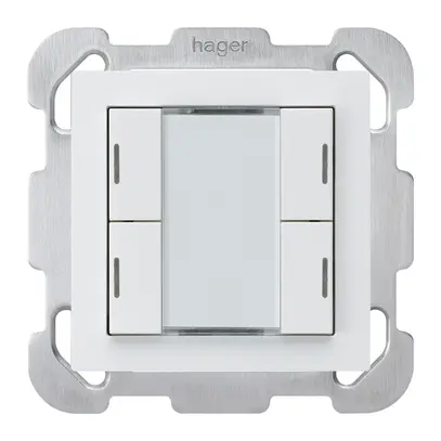 UP-Taster kallysto B KNX 4× RGB LED s/e-link weiss 