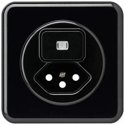 Kit frontale INC basico 86×86 nero con lente p.combinazione grd.I S3/tipo 13 