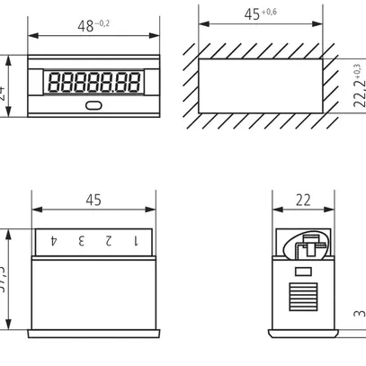Compteur d'heures de service INC Theben 240V BZ 146 