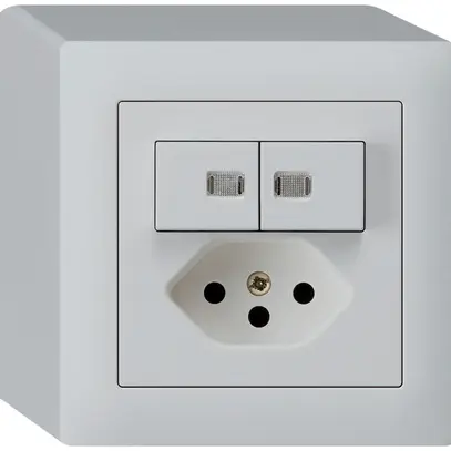 Combinaison lumineuse AP 3/1P+A-R+T13 gris clair kallysto 