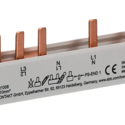Kammschiene ABB pro M compact PS4/8 4P/3LN 10mm² 80A 138mm grau 