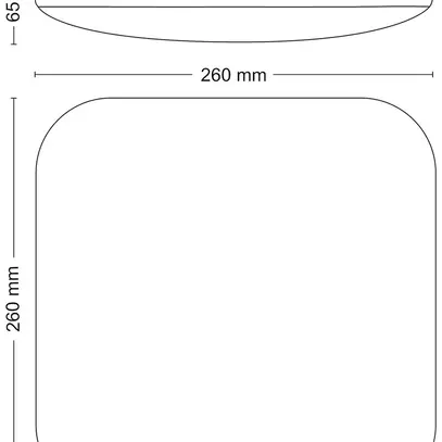 Plafonnier LED Philips Mauve 12W 1200lm 2700K 260×260mm blanc 